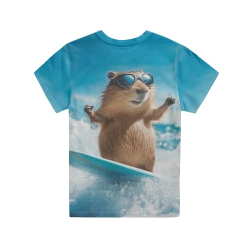 Image of Xhuibop Kids T Shirts for Boys Size 3-16 Girls Short Sleeve Sportswear Active Tops
