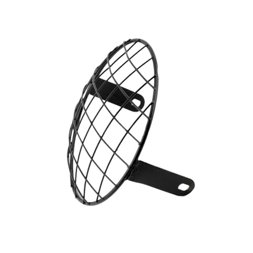 Grille phare moto universel 7" en treillis carré 19,5 cm pour montage latéral - 5