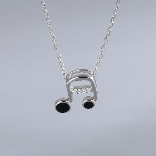 Pendentif clé de sol en argent de qualité supérieure et zircone cubique - 4