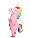Inflatable Unicorn Costume Pony Horn Horse Suit for Halloween (Rainbow Medium)