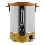 NAZRBABY 19.2L/5.1Gal Commercial Electric Coffee Urn, 130 Cups Stainless Steel Coffee Maker Hot Water Beverage Dispenser for Tea & Beverage Business, Catering, Party (Gold)