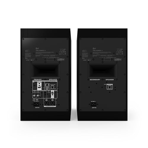 Image of Klipsch The Nines II Dolby Atmos 8 inch Powered Speakers Ebony (Pair)
