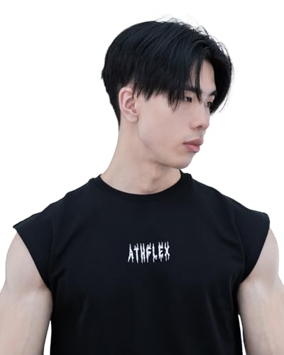 Image of Athflex Men's Relaxed fit Dark Flex Sleeveless Tank Top -Breathable, Lightweight, Minimalist Design,Versatile Choice for Gym, Workouts, and Casual Wear