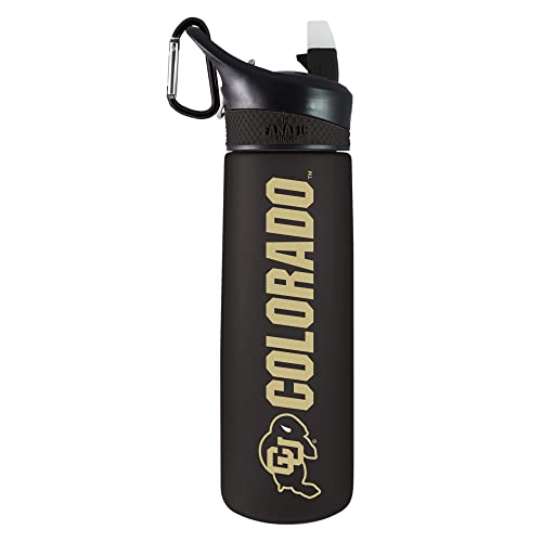 Colorado University Tritan Plastic Frosted Sport Water Bottle, Design-1 - Black