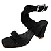 Sandale Platpiattaforma Talon - Tacco da donna con fibbia aperta sul piede, pesce all'aperto, traspirante sandali per donna Stivali Mi-polpaccio, Le Noir, 38 EU