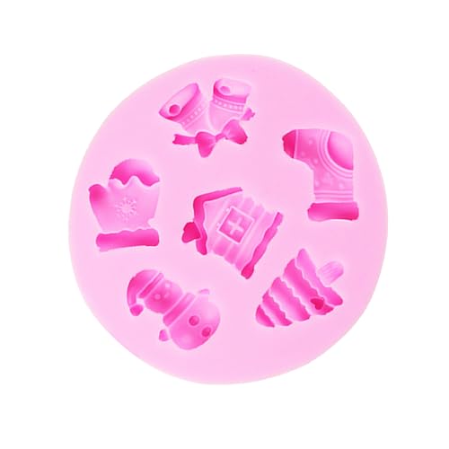 ZHENNB Moldes de silicona de Papá Noel, herramienta para hornear, fondant, decoración de pasteles, moldes para hacer chocolate, caramelo, jabón, chocolate, molde antiadherente, herramienta para