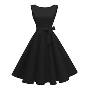 Hanpceirs Women’s Boatneck Sleeveless Swing Vintage 1950s Cocktail Dress New