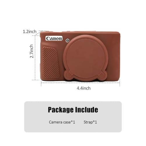 Funda silicona para Canon PowerShot SX740 HS color marrón miniatura 4