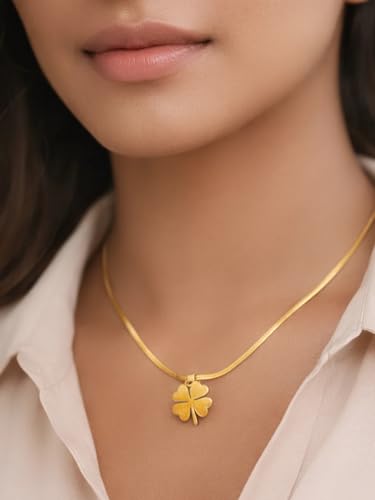 Image of Rubans Demi Fine Stainless Steel Pendant Chain Daily Gift for Women & Girls