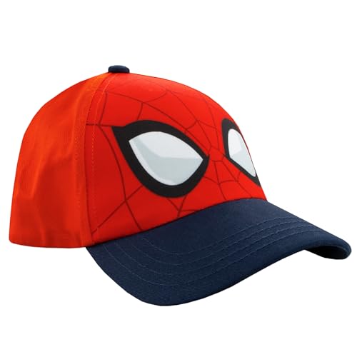 Marvel Hat | Boys Sun Hat | Spiderman Cap | Super Hero Baseball Cap for Kids | One Size Red2