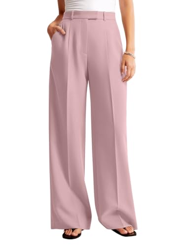 Image of NIMIN Women Wide Leg Pants High Waisted Business Casual Work Trousers Dressy Pants with Pockets