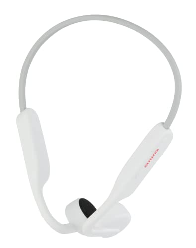Image of Aiwa Bone Conducting Wireless Headphones - Open-Ear Wireless Bluetooth 5.0 Sports Headphones, 6 Hours Playtime, IPX5 Waterproof Earphones for Gym, Running, Hiking, and Cycling, White