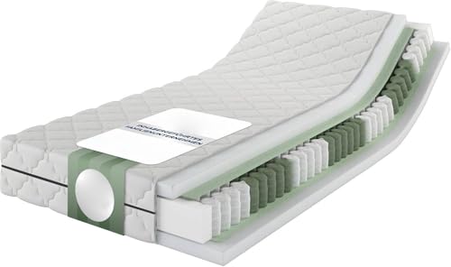 Taschenfederkernmatratze 90x200 x 20 cm (Kernhöhe 19 cm),...