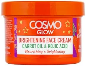 Cosmo Glow Skin Care Oh Carrot Brightening Face Cream 125ml/4.22fl.oz, Made With Carrot Oil & Kojic Acid, Face Moisturizer For Women & Men, Day & Night Face Cream, Ultra Rich, Daily Moisturizers