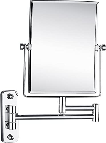 OMCO AR Cosmetic Makeup/Shaving Mirror 5X Adjustable Square Brass 8"X 8"-image-44