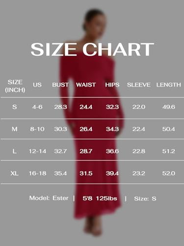 Image of REORIA Women's Off Shoulder Long Sleeve Bodycon Maxi Dresses