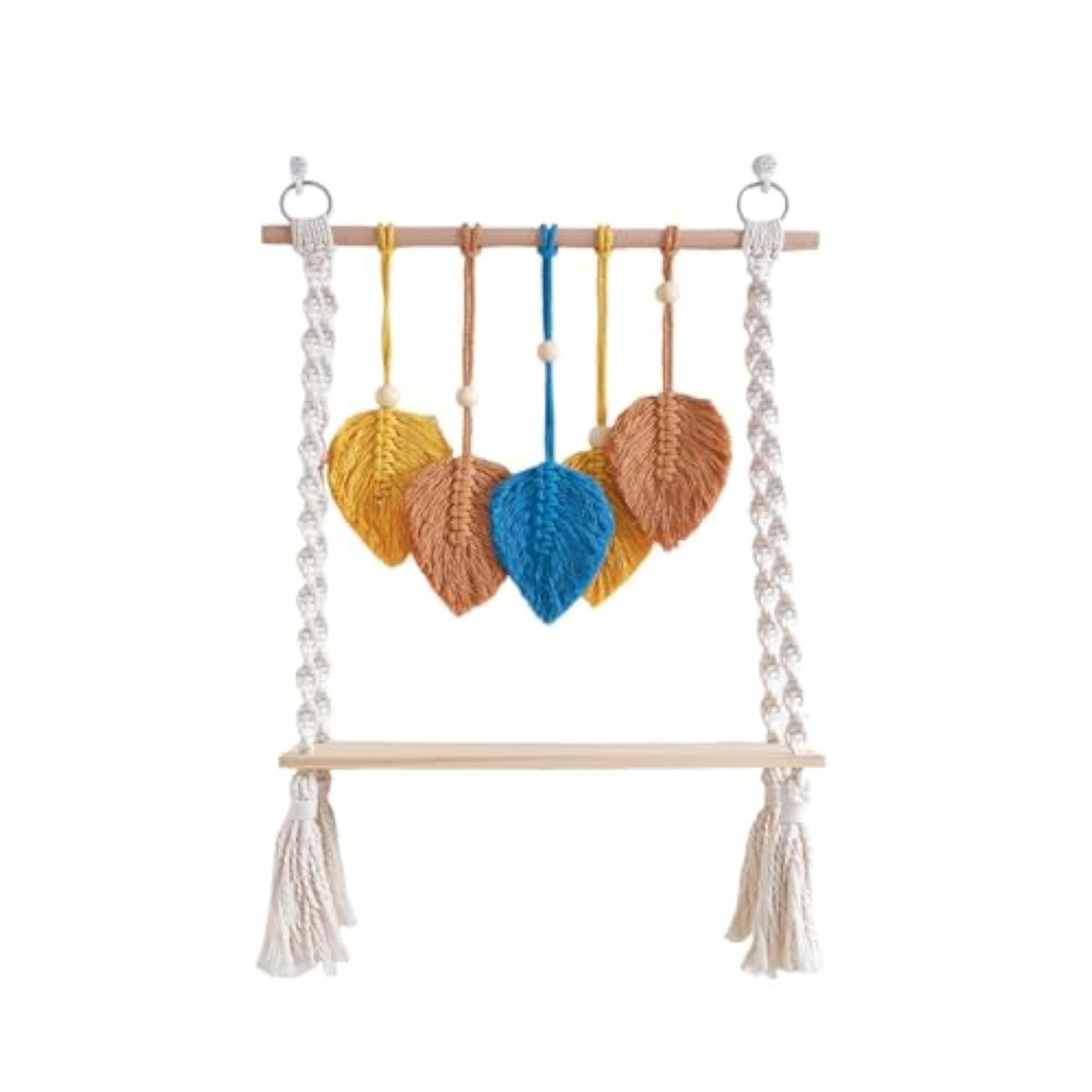 Macrame Wall Hanging Shelf Boho Display Rack