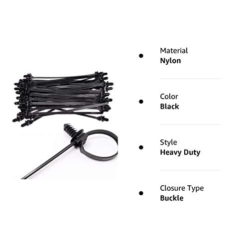 Benliu 20Pcs Cable Zip Ties, 8.3X0.2 Inch Heavy Duty Nylon Push Mount Self Locking Assortment For Indoor Wire Tying #TOP5