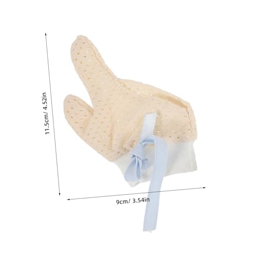 1 Pair Finger Gloves for Boy Girl Mittens for Thumb Protection Breathable Material for Bedtime Blue2