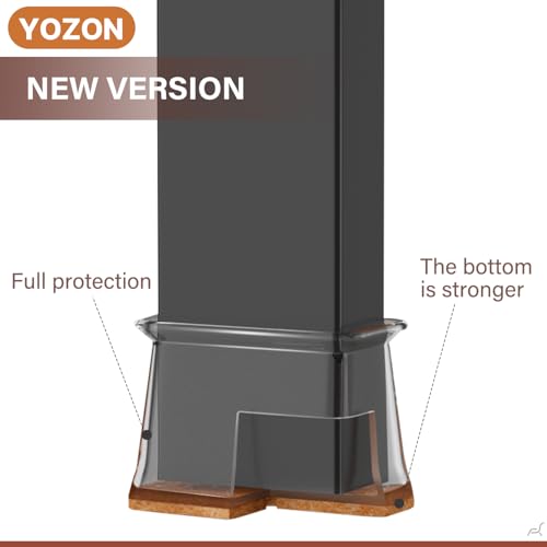 Image of YOZON Chair Leg Floor ProtectorsSilicone Caps Felt Furniture Pads Covers