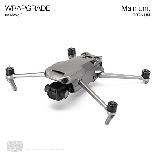 Image of WRAPGRADE Full Skin Stickers for DJI Mavic 3 / Mavic 3 Classic (Titanium)