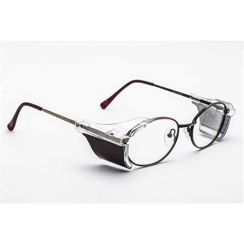 Phillips 554 Lead Glasses - 0.75mm Pb X-Ray Radiation Eye Protection, Adjustable Nose Pads, Leaded Side Shields, Spring Hinges