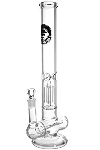 Heisenberg Inline Bong Glasbong mit Eisfach und Stemline Perkolator 18,8 Schliff NS19 (mit Tree Perc)