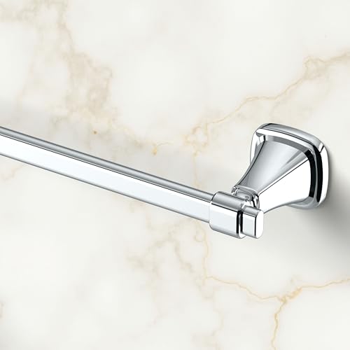 Image of Gatco 5511 Beverly Towel Bar | Elegant Wall-Mounted Bathroom Towel Bar | Luxury Design, Heavy Duty Metal, EZ Ancor Mounting | Chrome Finish