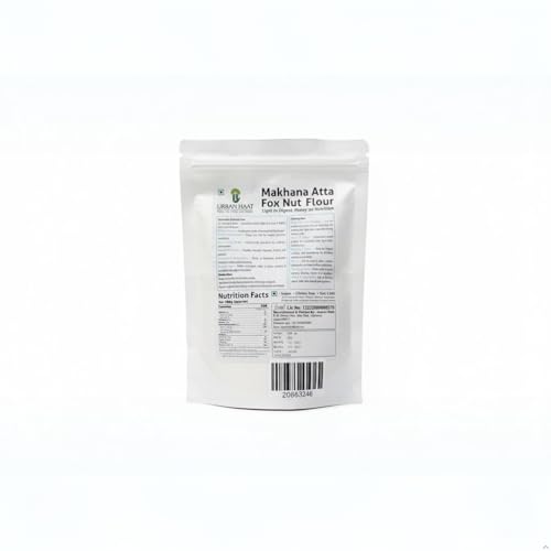 Image of URBAN HAAT Organic Makhana Powder 250 gm /Foxnut Flour /makhana atta /makhana aata Gluten free in Vacuum Pack