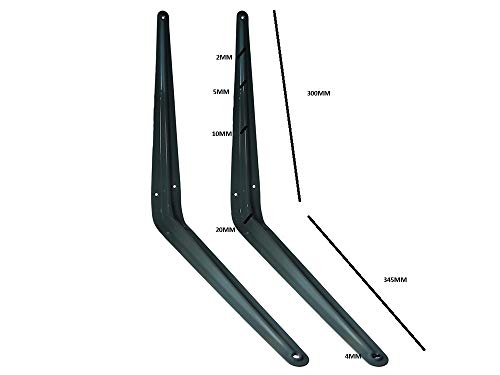 Support d'étagère pour charge lourde : fixez vos planches larges en gris - 3