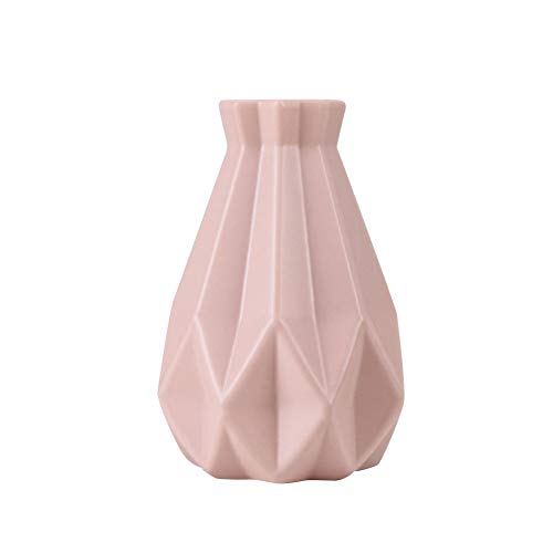 SANWOOD Vase géométrique en céramique, pots de fleurs artificielles, plantes modernes, vase...