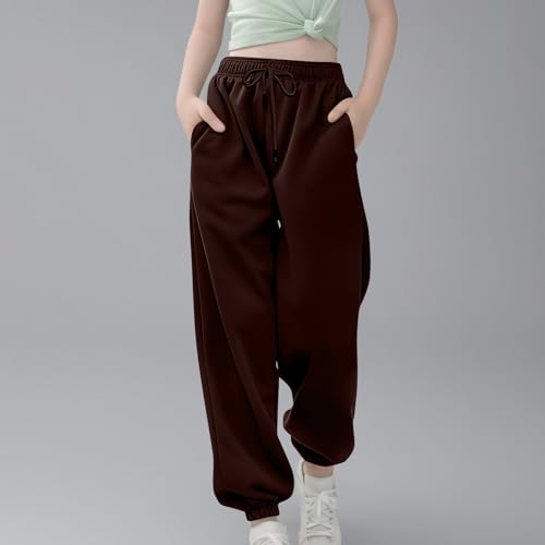Girls Sweatpants Elastic Waist Wide Leg Pants for Teen Girls Baggy Pants 𝐋ounge Trousers Baggy Joggers Preppy Clothes2
