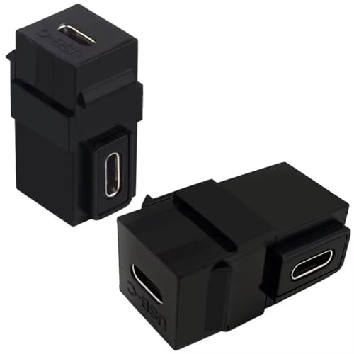 For USB 3.1 Type-C USB-C 90 degree angle USB C keystone jack adapter female to female keystone adapter for wall socket panel
