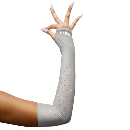 Image of TVARRA Anti-Tan Fingerless Arm Sleeves for Women|UV Protection Hand Cover Sleeves for Bike Riding, Running & Outdoor Use,Dust & Summer Protection Arm Sleeves