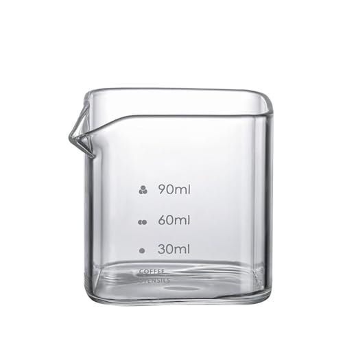 Vaso medidor espresso 90 ml vidrio borosilicato miniatura 1