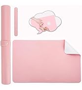 Double-sided Nail Table Mat for Nail tech - Soft Microfiber PU Leather Nail Desk Mat - Foldable N...