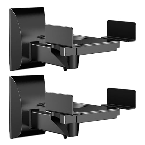 Lautsprecherhalterungen – Lautsprecherhalterungen für die Wand, Wandhalterungen aus Metall für Lautsprecher | 2 x -Lautsprecherhalterung für Surround-Sound-Lautsprecher,...