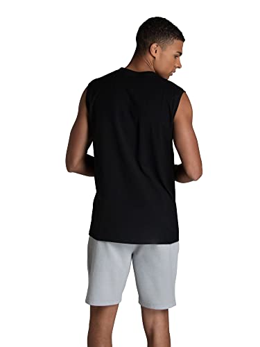 Fruit of the Loom Men's Eversoft Cotton Sleeveless T Shirts, Breathable & Moisture Wicking with Odor Control, Sizes S-4x4