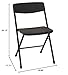 COSCO Resin Molded Seat and Back Black Folding Chair, 8 Pack