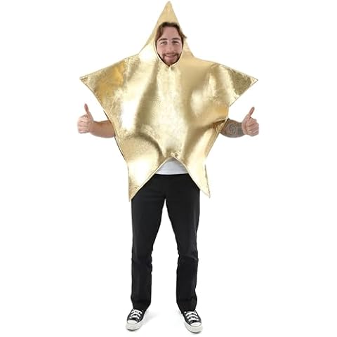 Adults Gold Star Christmas Costume for All Cover