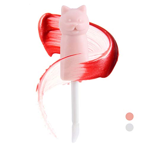 FRCOLOR 12Pcs 3Ml Gatinho Em Forma de Tubos Lip Gloss Vazios Recipientes Com Wand para Mulheres Meni