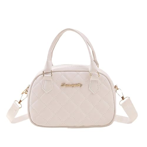 PORT&LOTUS Cute Quilted Mini Handbag for Women with Top Handle