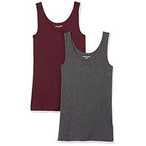 Amazon Essentials Women’s Slim-Fit Tank, Pack of 2