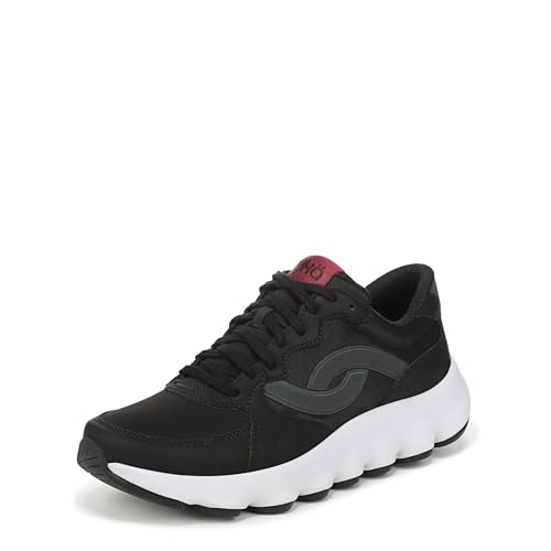 Ryka Womens Podflow Retro Walking Shoes Black Mesh Fabric 10 M
