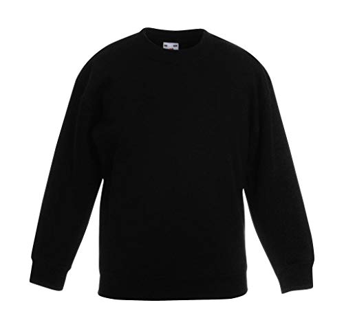 Fruit of the Loom, Kinder-Sweatshirt Gr. 5 nach 6 Jahre, schwarz