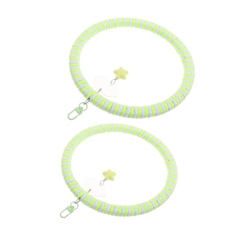 GALPADA 2pcs Bird Rope Swing Round Circle Perch Cage Hanging Climbing Toy for Parrot Budgie Parakeet Cockatiel Conure