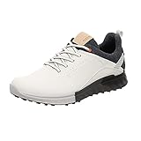 ECCO Men's S-Three Gore-TEX Golf Shoe, White, 11-11.5