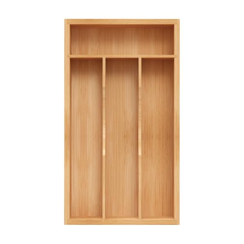 BEKVEM Small Silverware Organizer, Bamboo Kitchen Drawer...