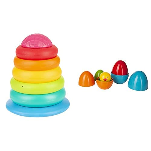 Funskool Plastic Eggs Nesting Toy with A Chick, Helps to Match, Nest