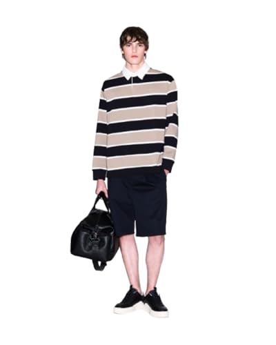 Armani Exchange Men's Long Sleeve Rugby Stripe Polo